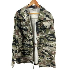 Roaman’s Camo‎ Floral Print Denim Jacket – Size 26W